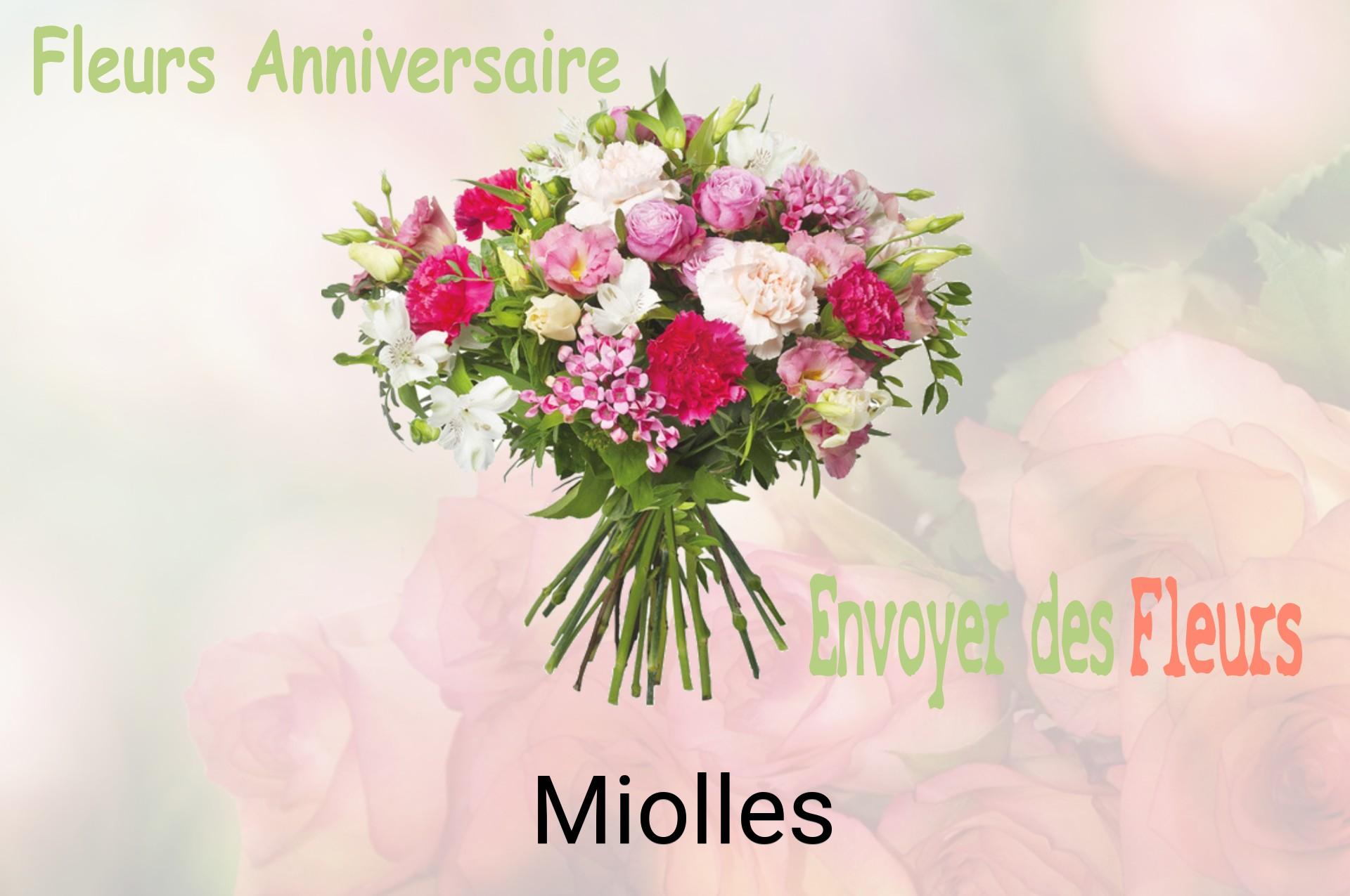 Bouquet de fleurs d’anniversaire livré à Miolles
